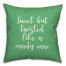 Sweet But Twisted Like A Candy Cane in Light Green 18x18 Spun Poly Pillow Cover