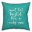 Sweet But Twisted Like A Candy Cane in Teal 18x18 Spun Poly Pillow Cover