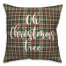 Oh Christmas Tree in Tartan Plaid 18x18 Spun Poly Pillow Cover