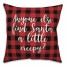 Anyone Else Find Santa A Little Creepy? in Buffalo Check Plaid 18x18 Spun Poly Pillow Cover