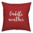 Cuddle Weather in Red 18x18 Spun Poly Pillow Cover