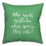 Who Needs Mistletoe When You're This Cute? in Light Green 18x18 Spun Poly Pillow Cover