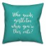 Who Needs Mistletoe When You're This Cute? in Teal 18x18 Spun Poly Pillow Cover