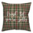 Drink 'Til You're Jolly in Tartan Plaid 18x18 Spun Poly Pillow Cover