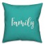 Family in Teal 18x18 Spun Poly Pillow Cover