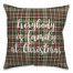 Everybody Is Family At Christmas in Tartan Plaid 18x18 Spun Poly Pillow Cover