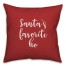 Santa's Favorite Ho in Red 18x18 Spun Poly Pillow Cover