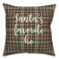 Santa's Favorite Ho in Tartan Plaid 18x18 Spun Poly Pillow Cover