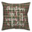 Christmas Isn't A Season, It's A Feeling in Tartan Plaid 18x18 Spun Poly Pillow Cover