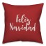 Feliz Navidad in Red 18x18 Spun Poly Pillow Cover