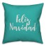 Feliz Navidad in Teal 18x18 Spun Poly Pillow Cover