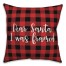 Dear Santa, I Was Framed in Buffalo Check Plaid 18x18 Spun Poly Pillow Cover