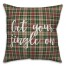 Get Your Jingle On in Tartan Plaid 18x18 Spun Poly Pillow Cover