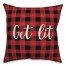 Get Lit in Buffalo Check Plaid 18x18 Spun Poly Pillow Cover