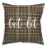 Get Lit in Tartan Plaid 18x18 Spun Poly Pillow Cover