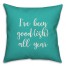 I've Been Good(ish) All Year in Teal 18x18 Spun Poly Pillow Cover