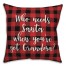 Who Needs Santa When You've Got Grandma? in Buffalo Check Plaid 18x18 Spun Poly Pillow Cover