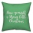 Have Yourself A Merry Little Christmas in Light Green 18x18 Spun Poly Pillow Cover
