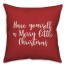 Have Yourself A Merry Little Christmas in Red 18x18 Spun Poly Pillow Cover