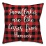 Snowflakes Are Like Kisses From Heaven in Buffalo Check Plaid 18x18 Spun Poly Pillow Cover