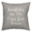 Snowflakes Are Like Kisses From Heaven in Gray 18x18 Spun Poly Pillow Cover