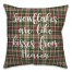 Snowflakes Are Like Kisses From Heaven in Tartan Plaid 18x18 Spun Poly Pillow Cover