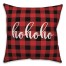 Hohoho in Buffalo Check Plaid 18x18 Spun Poly Pillow Cover