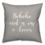 Hohoho And  A Cup O' Cocoa in Gray 18x18 Spun Poly Pillow Cover