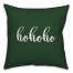 Hohoho in Dark Green 18x18 Spun Poly Pillow Cover