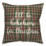 I'll Be Hohohome For Christmas in Tartan Plaid 18x18 Spun Poly Pillow Cover
