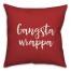 Gangsta Wrapper in Red 18x18 Spun Poly Pillow Cover