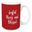 Joyful Merry And Blessed in Green 15 oz Mug