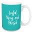 Joyful Merry And Blessed in Red 15 oz Mug