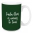 Santa Claus Is Coming To Town in Dark Green 15 oz Mug