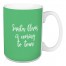 Santa Claus Is Coming To Town in Light Green 15 oz Mug