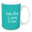 Santa Claus Is Coming To Town in Teal 15 oz Mug