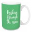 Dashing Through The Snow in Light Green 15 oz Mug