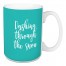 Dashing Through The Snow in Teal 15 oz Mug