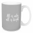 All Is Calm All Is Bright in Gray 15 oz Mug