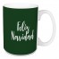 Feliz Navidad in Dark Green 15 oz Mug