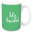 Feliz Navidad in Light Green 15 oz Mug