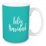 Feliz Navidad in Teal 15 oz Mug