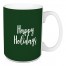 Happy Holidays in Dark Green 15 oz Mug