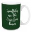Snowflakes Are Like Kisses From Heaven in Dark Green 15 oz Mug