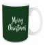 Merry Christmas in Dark Green 15 oz Mug