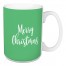 Merry Christmas in Light Green 15 oz Mug