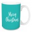 Merry Christmas in Teal 15 oz Mug