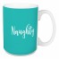 Naughty in Teal 15 oz Mug