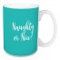 Naughty Or Nice? in Teal 15 oz Mug