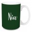 Nice in Dark Green 15 oz Mug